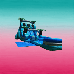 18ft INFLATABLE WATERSLIDE DOUBLE LANE, BAHAMA MAMA BREEZE