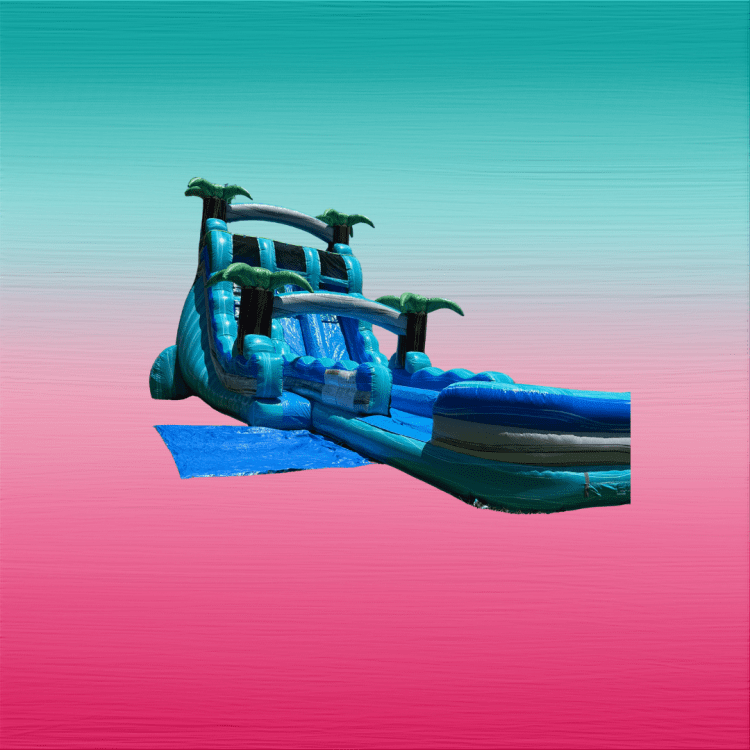 18ft INFLATABLE WATERSLIDE DOUBLE LANE, BAHAMA MAMA BREEZE