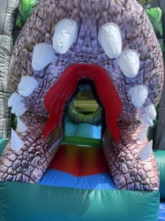 Dino20World207 1752782651 DINOSAUR BOUNCE HOUSE WITH SLIDE "DINO"