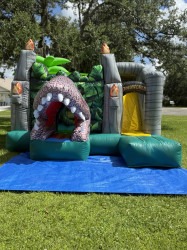 Dino20World20No20logo201 1752782574 DINOSAUR BOUNCE HOUSE WITH SLIDE "DINO"