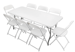 8 CHAIRS / 1 TABLE PARTY PACKAGE 8 CHAIRS / 1 TABLE PARTY PACKAGE