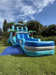 IMG 2832 1767966436 18ft INFLATABLE WATER SLIDE DOUBLE LANE, "BAHAMA MAMA BREEZE"